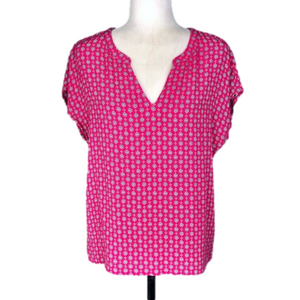 1.2.3 Paris red v-neck blouse